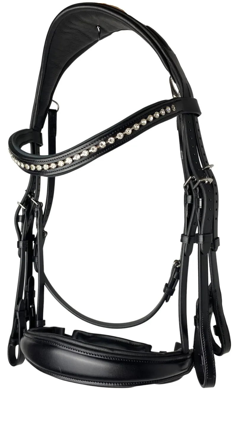 Equiline Crystal Weymouth Double Bridle 